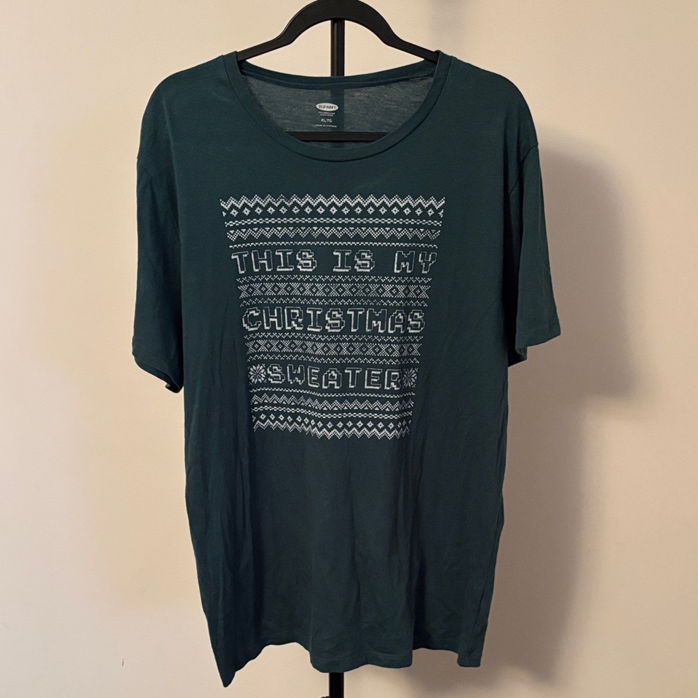 Old Navy Dark Green Christmas Tee